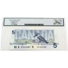 Image 2 : BC-56a 1986 $5 Legacy Superb GEM UNC67 PPQ Crow-Bouey Yellow B/P# SN:E0F6295087