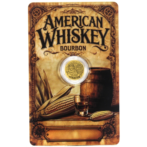 1/1000 Niue 2026 50-cent American Whiskey Bourbon .9999 Fine Gold Coin (Tax Exempt)