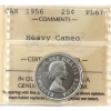 Image 1 : 25-cent 1956 ICCS PL67 Heavy Cameo