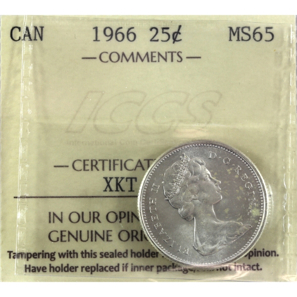 25-cent 1966 ICCS MS65