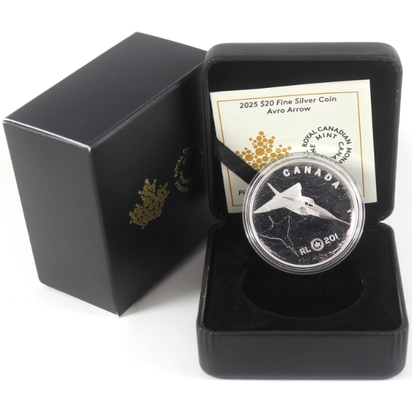 2025 $20 Avro Arrow 1oz .9999 Fine Silver Coin (Tax Exempt)
