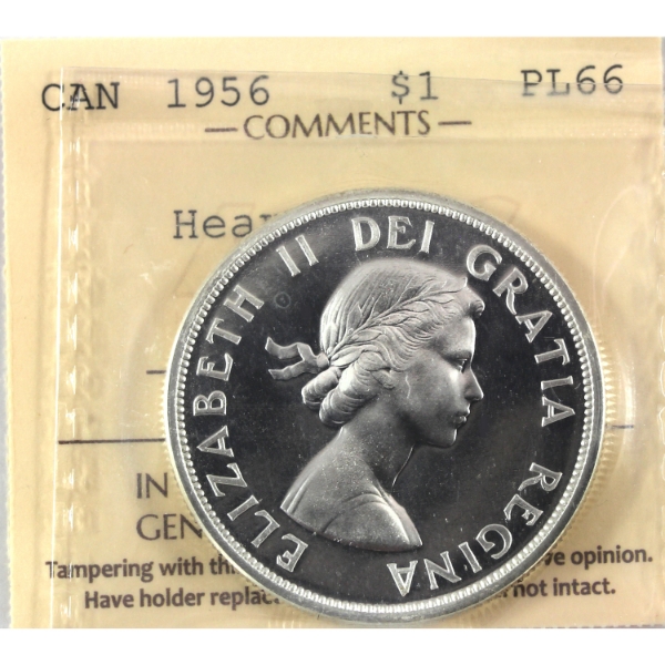 Silver $1 1956 ICCS PL66 Heavy Cameo
