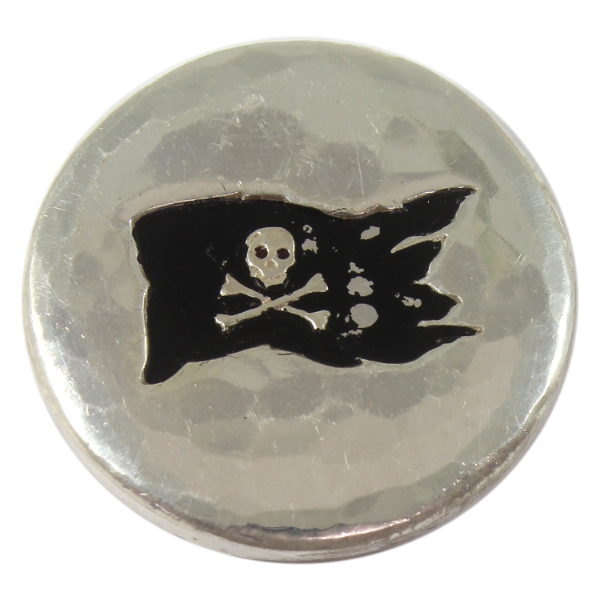 2oz RSSC Hammered Round w Enameled Black Flag .999 Fine Silver (Tax Exempt)