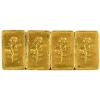 Image 1 : 4x 1g PAMP Suisse Rosa .9999 Fine Gold Bars. 4pcs. (Tax Exempt)