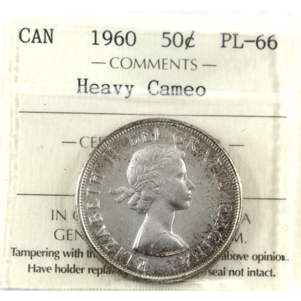50-cent 1960 ICCS PL66 Heavy Cameo