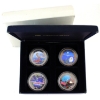 Image 1 : Palau 1993-1995 $1 Marine Life Coloured 4-coin Set