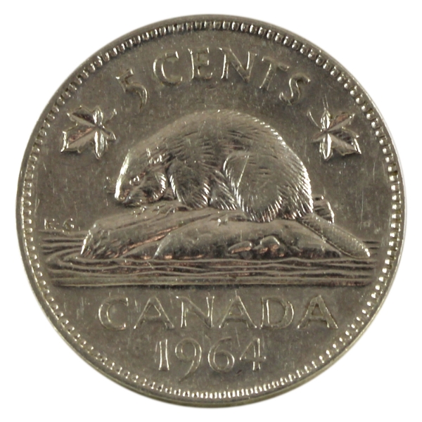 5-cent 1964 Extra Waterline