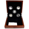 Image 1 : 2014 O Canada $25 5-Coin 1oz .9999 Fine Silver Set in Deluxe Wooden Box (Tax Exempt)