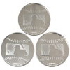 Image 1 : 3x 1oz MLB Los Angeles Dodgers Since 1958 .999 Fine Silver Rounds. 3pcs (Tax Exempt)