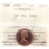 Image 1 : 1-cent 1965 LB B5 (Type 3) ICCS PL66 Red *Scarce!*