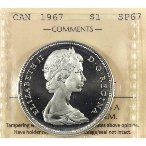 Silver $1 1967 ICCS SP67 Ultra Heavy Cameo