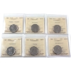 Image 1 : 25-cent 2013-2016 ICCS MS66. 6pcs.