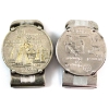 Image 1 : 2x 1976 $5 Montreal Olympics Coin Money Clip in Sterling Silver. 2pcs
