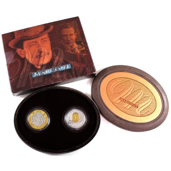 2001 $5 Marconi - 100th Anniversary of the 1st Wireless Transmission 2-Coin Set