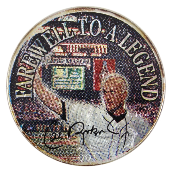 1oz USA 2001 $1 Coloured Silver Eagle Farewell to a Legend -Cal Ripken Jr .999 Fine Silver Coin 