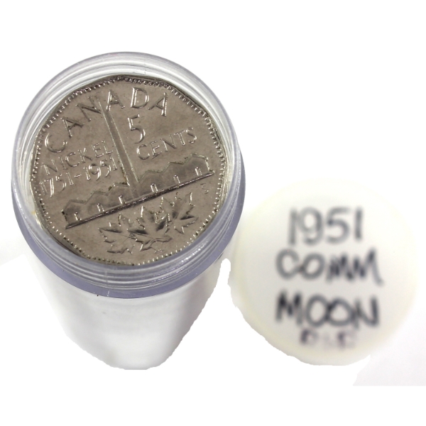 5-cent 1951 Half Moon Variety Refinery Roll of 40pcs