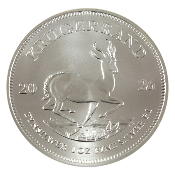 1oz South Africa 2026 Krugerrand .999 Fine Silver Round (Tax Exempt)