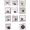 Image 3 : Estate lot; Ancient and Roman Assortment of Coins in Vintage Style Holders and Hard Cover Album