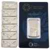 Image 1 : 40g Lot Total! MMTC PAMP 10g & 6x 5g Monarch Precious Metals .999 Fine Silver Fractional Bars. 7pcs