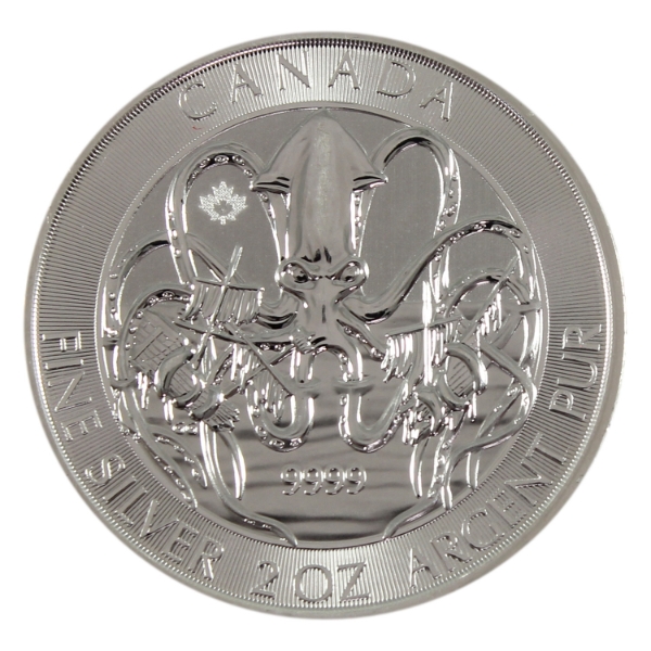2oz 2020 $10 Creatures of the North: The Kraken .9999 Fine Silver Coin (Tax Exempt)