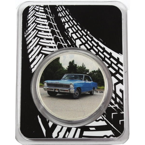 1oz GM Licensed Chevrolet Nova SS Colourized .999 Fine Silver Round (Tax Exempt)