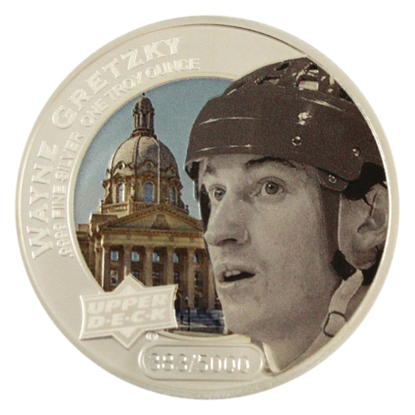 1oz Cook Islands 2017 $5 Upper Deck Grandeur- Wayne Gretzky .9999 Silver Coin (Tax Exempt)