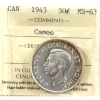 Image 1 : 50-cent 1945 ICCS MS63 Cameo