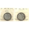 Image 1 : 50-cent 1870 LCW VG8 & 1871 G6 ICCS. 2pcs.