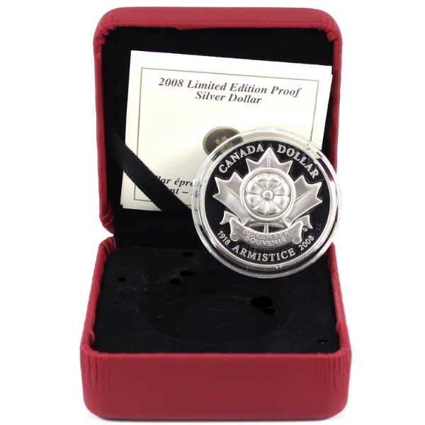 2008 $1 Poppy Limited Edition Proof Sterling Silver Dollar