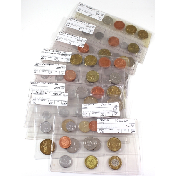 Bulk Lot of World 1993-2005 Uncirculated Sets. 9pcs.