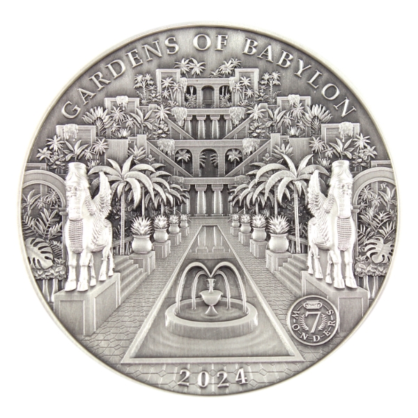 Solomon Islands Silver 2024 $10 7 Wonders - Hanging Gardens of Babylon (Tax Exempt)