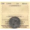 Image 1 : 5-cent 1950 ICCS MS66