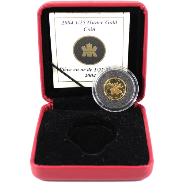 2004 50-cent Moose 1/25oz Pure Gold (Tax Exempt)