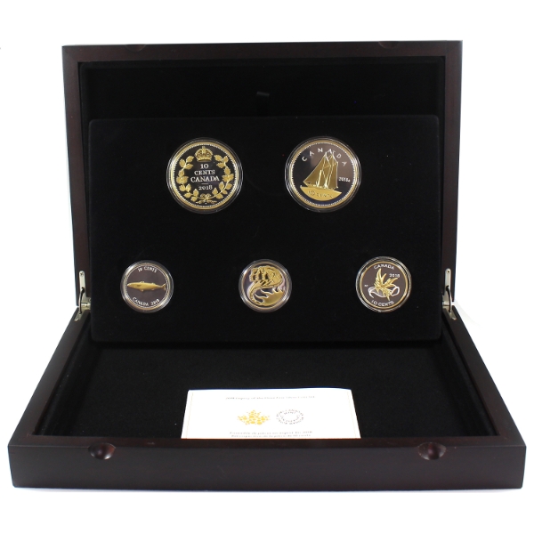2018 Legacy of the Dime 5-coin Fine Silver Set (Tax Exempt)