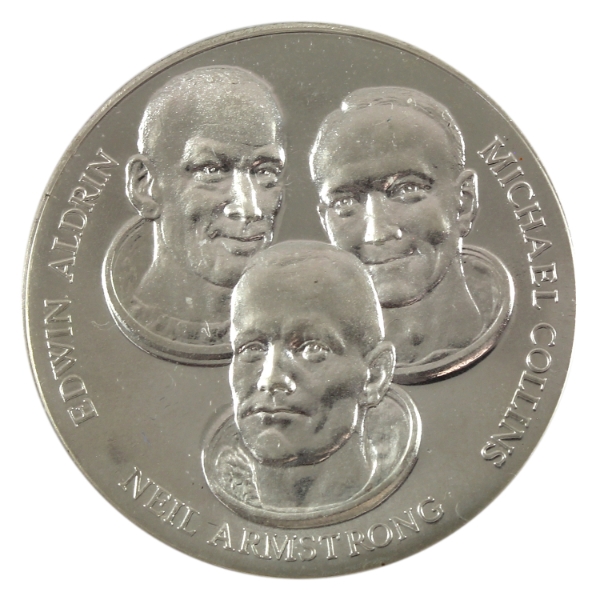 1969 "First USA Landing on the Moon" Sterling Silver, 30mm