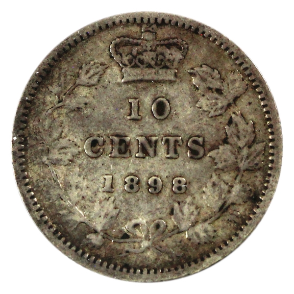 10-cent 1898 Obverse 5 F-VF