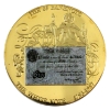 Image 2 : British 1793-1957 £5 White Banknote Commemorative Gold Plated Proof Coin