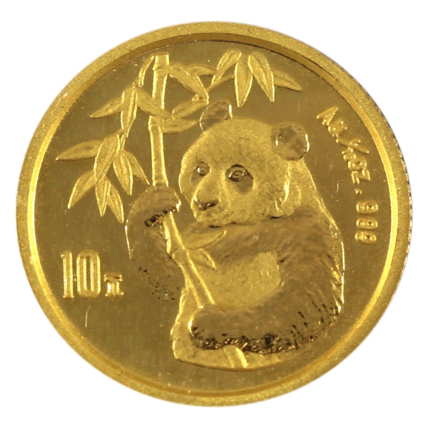 China Gold 1995 10 Yuan Panda 1/10oz .999 Fine Gold Coin (Tax Exempt)