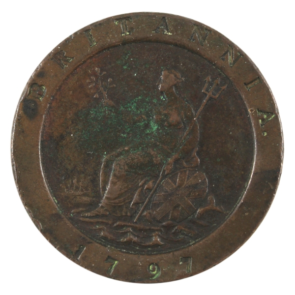 Great Britain 1797 2 Pence EF (Corrosion)