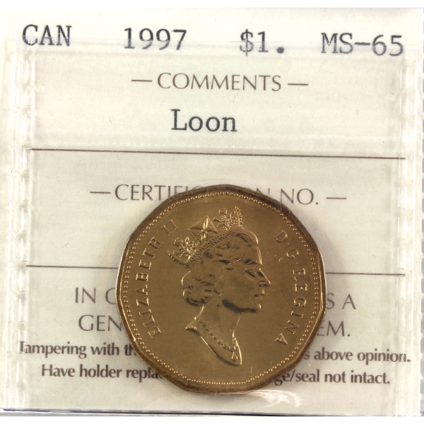 Loon $1 1997 ICCS MS65