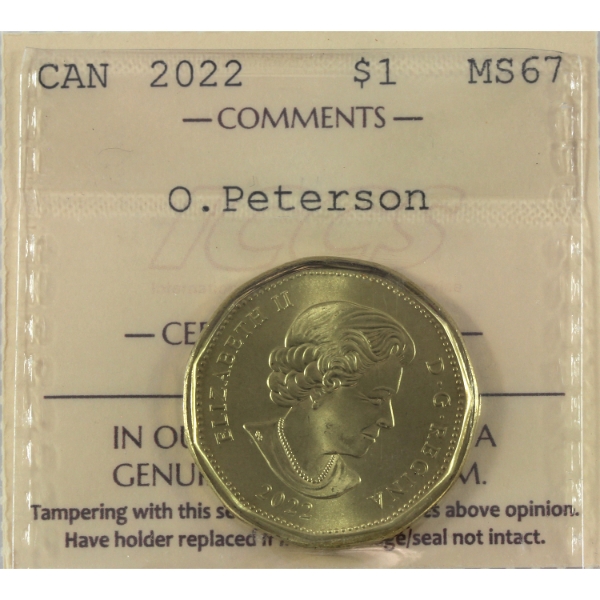Loon $1 2022 Oscar Peterson ICCS MS67