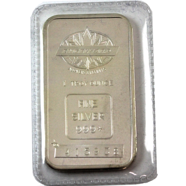 1oz Engelhard Canada c.1981 Portrait Variety .999+ Silver Bar, SN: 415938 *Scarce!* (Tax Exempt)