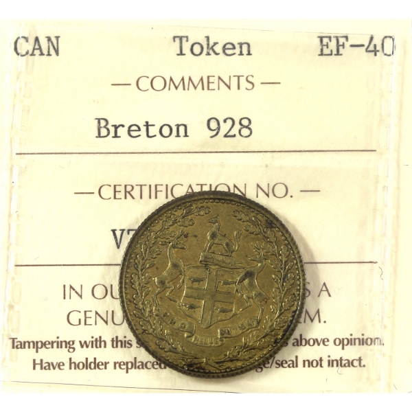 Hudson's Bay Company BR-928 ND 1/4 'Made Beaver' Trading Token ICCS EF40 2.5g-Bronze, 24mm