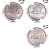 Image 1 : Silver $1 1936-1938 AU-UNC. 3pcs.