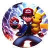 Image 1 :  1oz Pokémon Catching Them All In Heaven .999 Fine Colourized Silver Round (Tax Exempt)