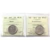 Image 1 : 25-cent 2x 2012 Brock; Colour and Non-Colour ICCS MS65. 2pcs. 