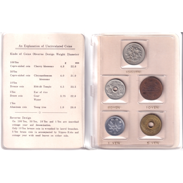 Japan 1969 Uncirculated Coin Set