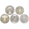 Image 2 : 5x 1oz World 2006-2020 Assorted .999 Fine Silver Rounds. 5pcs. (Tax Exempt)