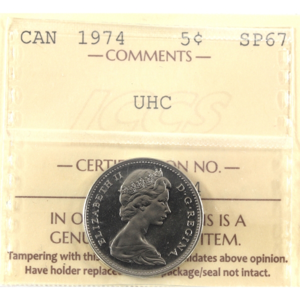 5-cent 1974 ICCS SP67 UHC