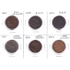 Image 1 : 1842, 1844, 1850, 2x 1852 & 1857 Half Penny Bank Tokens. 6pcs